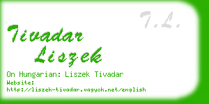 tivadar liszek business card